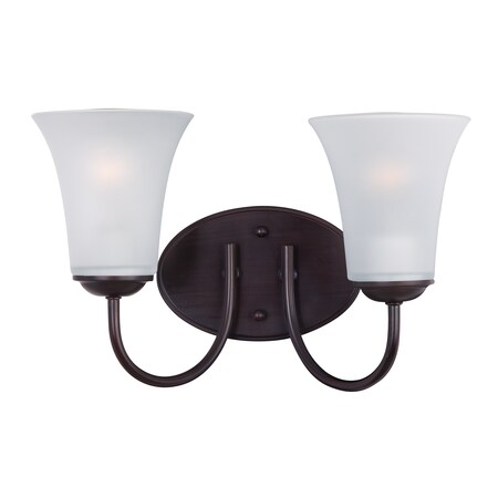 Maxim Lighting Logan 2-Light 14" Wide Oil Rubbed Bronze Vanity Light 10052FTOI